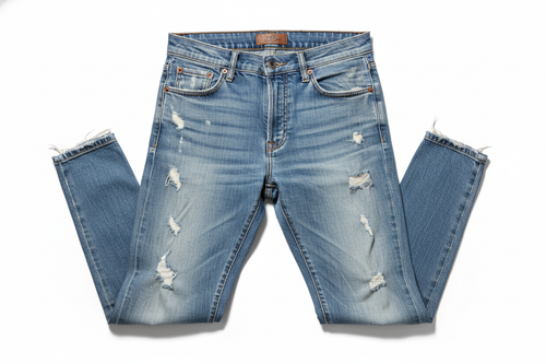 pantalon vaquero desteñido